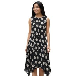 Theory Women’s Nophella B Harper-Print Size 10 Floral Silk Dress